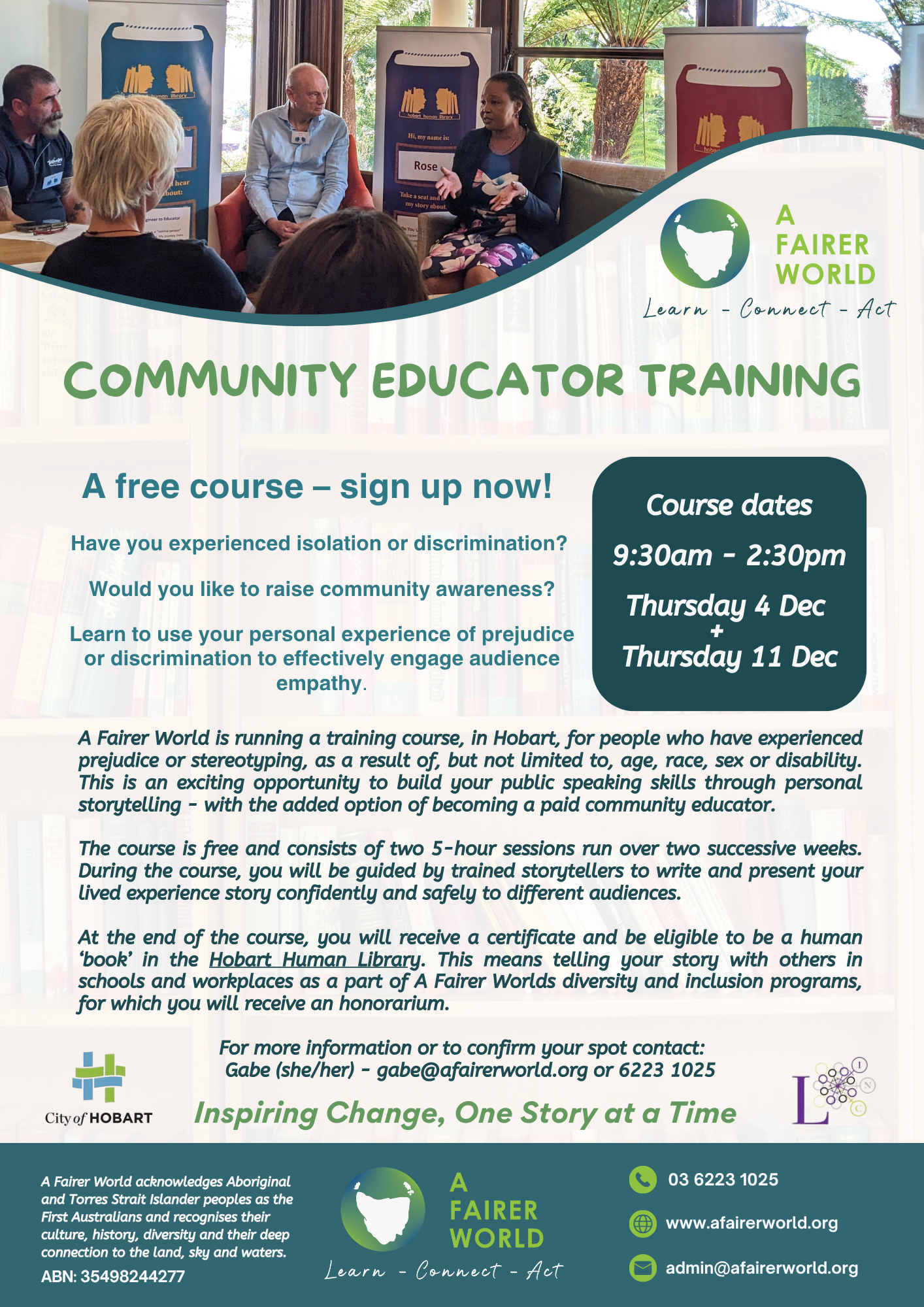Read more about the article Community educator Training: free 2-day course – sign up now!