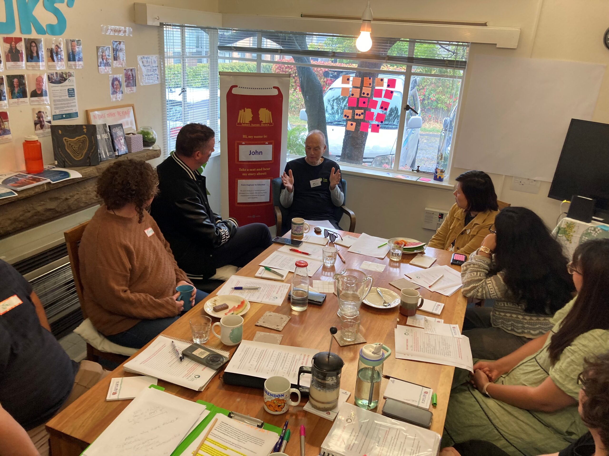 Human 'book' John co training our new human 'books'