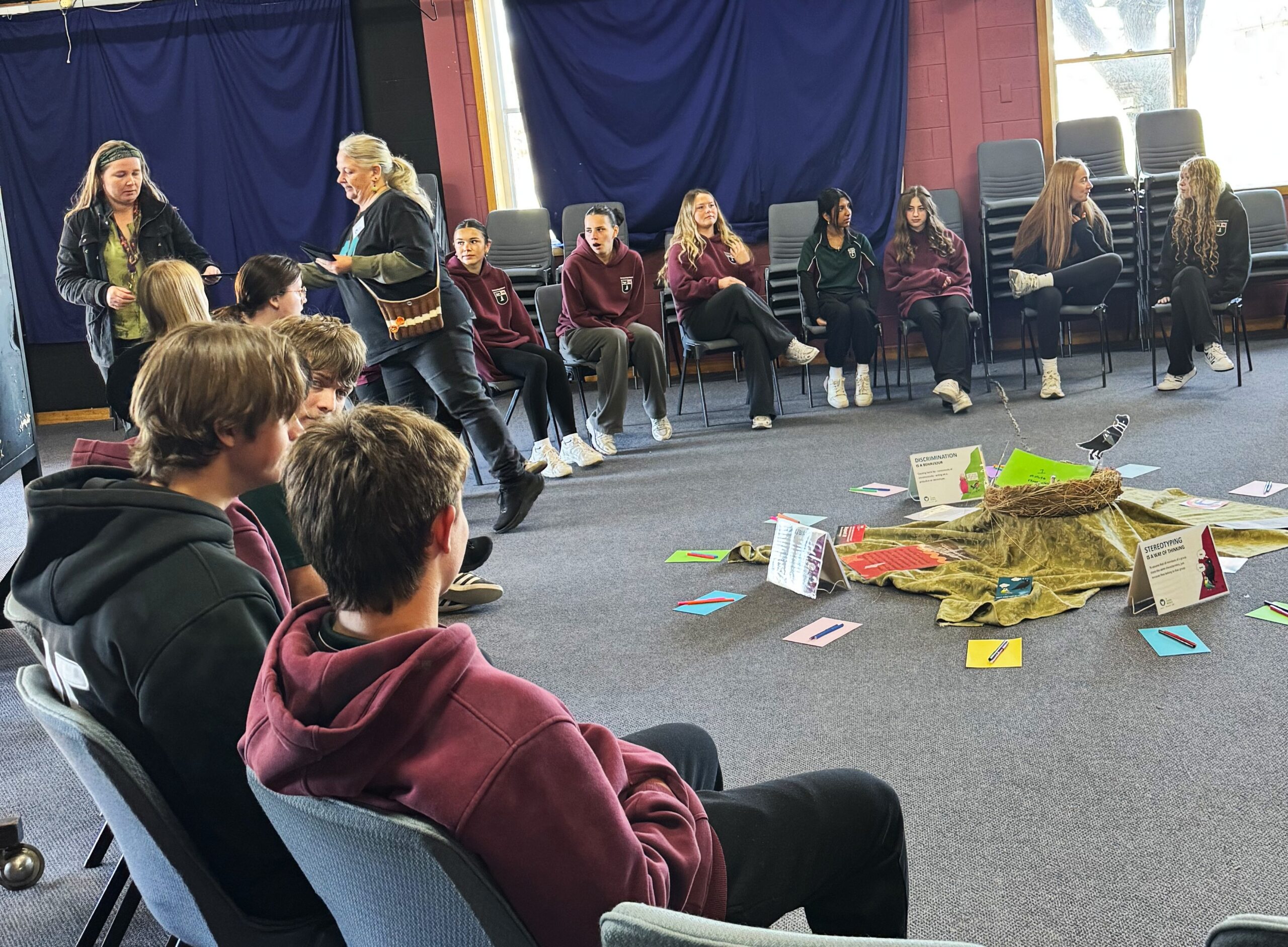 A Fairer World Staff with Clarence High School students