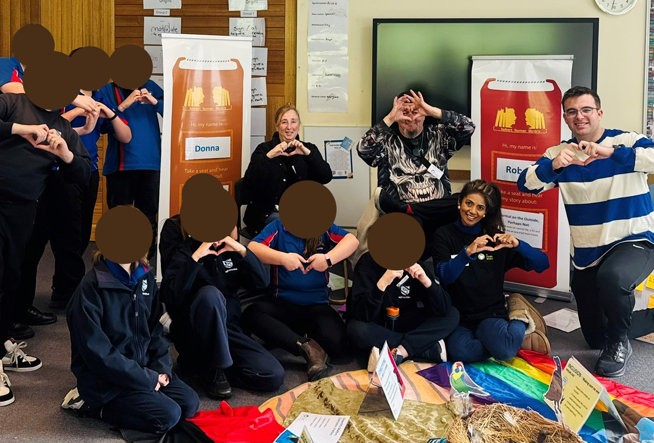 A Fairer World Staff & Human 'books' with Westerway Primary School Staff and Students
